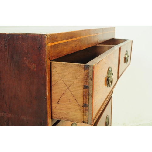 776 - An early 19th century George III mahogany chest of drawers. The chest of drawers having two over thr... 