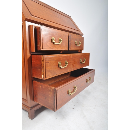 784 - George Zee & Co Ltd - A vintage 20th century Chinese carved hardwood writing bureau desk by George Z... 