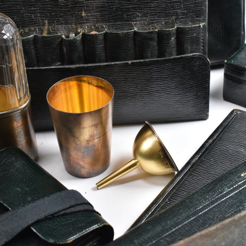 11 - A Victorian silver travelling dressing table setÿ with silver mounts by Norman Marshall London 1895.... 