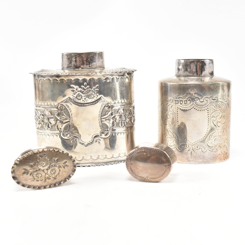 117 - Two Victorian hallmarked silver tea caddies. The lot to include a tea caddy with foliate and scrolle... 