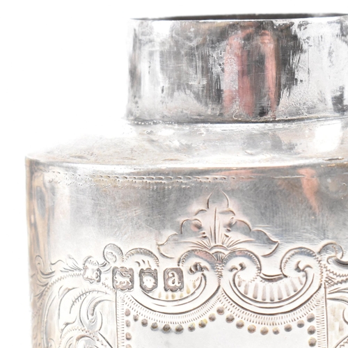 117 - Two Victorian hallmarked silver tea caddies. The lot to include a tea caddy with foliate and scrolle... 