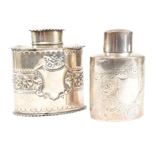 117 - Two Victorian hallmarked silver tea caddies. The lot to include a tea caddy with foliate and scrolle... 