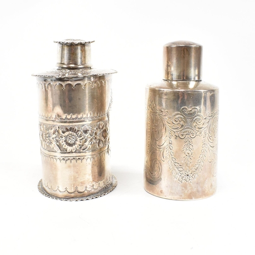 117 - Two Victorian hallmarked silver tea caddies. The lot to include a tea caddy with foliate and scrolle... 