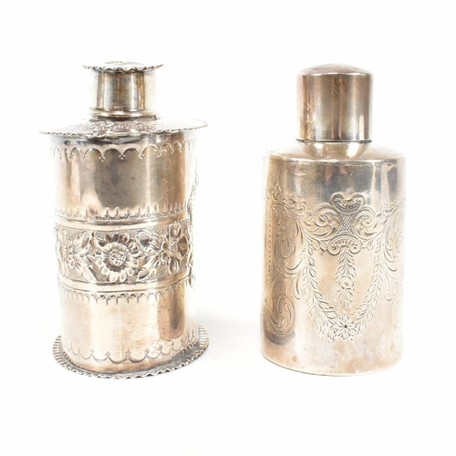 117 - Two Victorian hallmarked silver tea caddies. The lot to include a tea caddy with foliate and scrolle... 