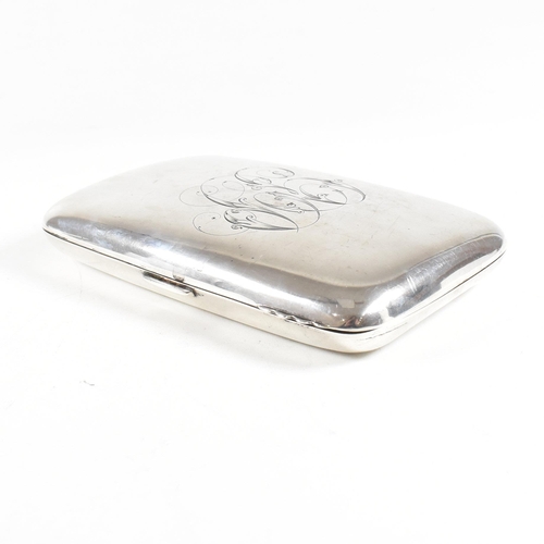 119 - An Edwardian hallmarked silver cigarette case. The Edward VII cigarette case having monogrammed init... 