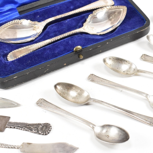 150 - A collection of hallmarked silver 925 and white metal items.ÿThe lot to include a cased pair of 1920... 