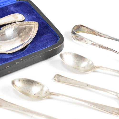 150 - A collection of hallmarked silver 925 and white metal items.ÿThe lot to include a cased pair of 1920... 