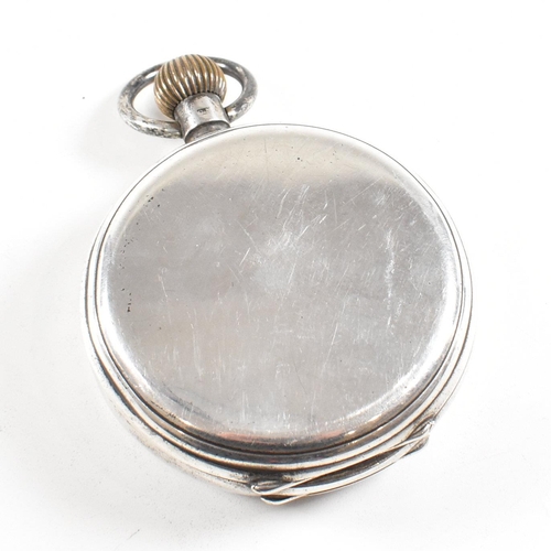 171 - A Victorian hallmarked silver Goliath pocket watch. The watch having a Roman numeral dial face with ... 