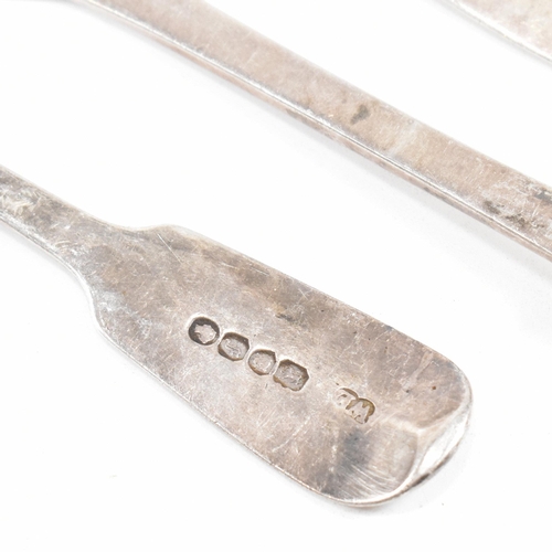 183 - A collection of Victorian hallmarked silver spoons. The spoons to include hallmarked ladle spoon 18c... 