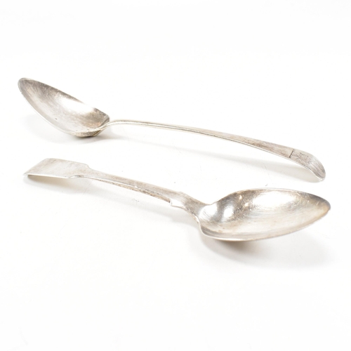 184 - Two hallmarked Georgian silver spoons. A George III spoon hallmarked for Londonÿ11 Oct 1804 - 28 May... 