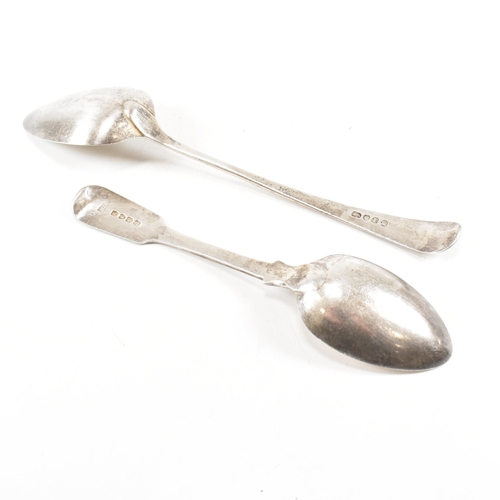 184 - Two hallmarked Georgian silver spoons. A George III spoon hallmarked for Londonÿ11 Oct 1804 - 28 May... 