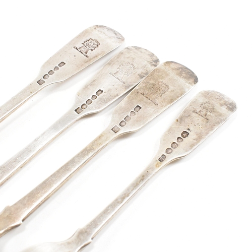 185 - A collection of four hallmarked early Victorian silver forks. One spoon hallmarked London 1839. Make... 