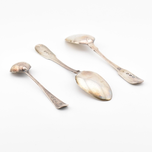 190 - Aÿ pair of silver hallmarked George III teaspoons with illegible markings, London date letter Q for ... 