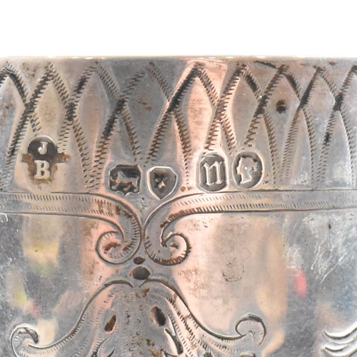 21 - A Victorian hallmarked silver goblet trophy. The goblet having a circular plinth base with baluster ... 