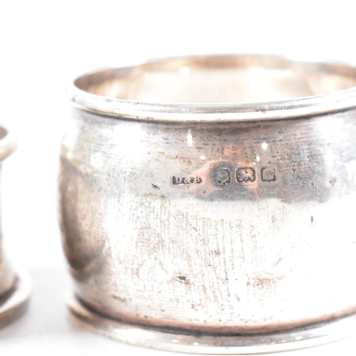 25 - A collection of hallmarked silver items. The lot to include a pair of Victorian trinket dishes. The ... 