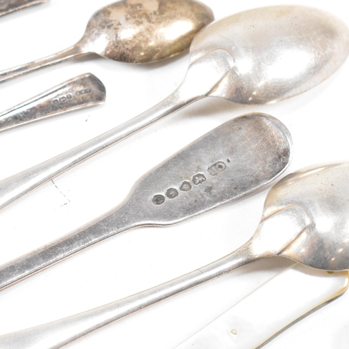 32 - A collection of hallmarked silver items. The lot to include a George VI table spoon, hallmarked for ... 