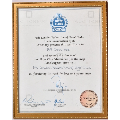 11 - From The Estate Of Bill Owen (1914-1999) - Last Of The Summer Wine - three framed certificates as ow... 