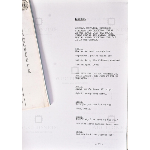 110 - Fawlty Towers (BBC Sitcom 1975-1979) - an original production used Rehearsal Script for the Series 2... 