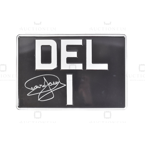 128 - Only Fools & Horses (BBC Sitcom 1981-2003) - a ' DEL I ' black and silver number plate, as seen on D... 