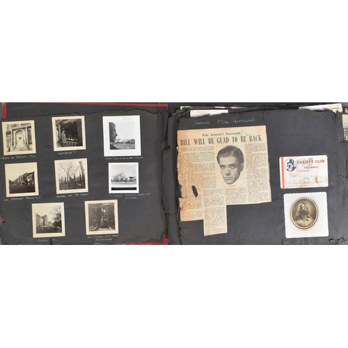 14 - From The Estate Of Bill Owen (1914-1999) - Scrapbook - Bill Owen's earliest scrapbook covering his c... 