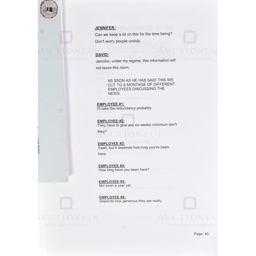 140 - The Office (BBC Sitcom 2001-2003) - an original production used script for the ground-breaking Ricky... 