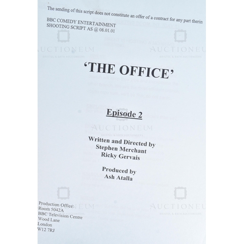 141 - The Office (BBC Sitcom 2001-2003) - an original production used script for the ground-breaking Ricky... 