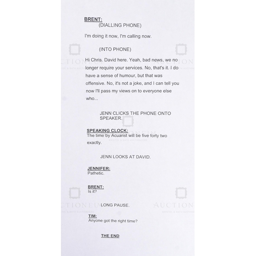 141 - The Office (BBC Sitcom 2001-2003) - an original production used script for the ground-breaking Ricky... 