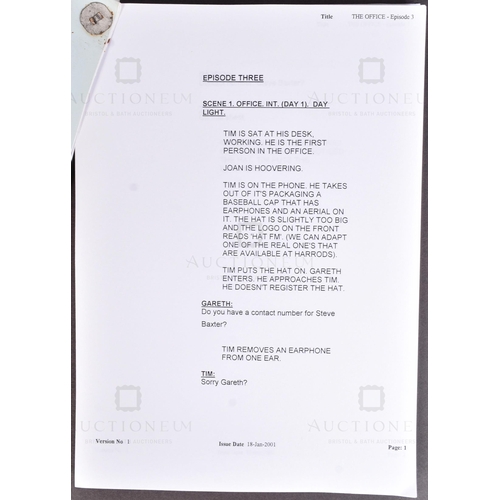 142 - The Office (BBC Sitcom 2001-2003) - an original production used script for the ground-breaking Ricky... 