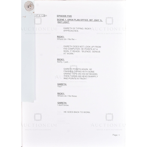 144 - The Office (BBC Sitcom 2001-2003) - an original production used script for the ground-breaking Ricky... 