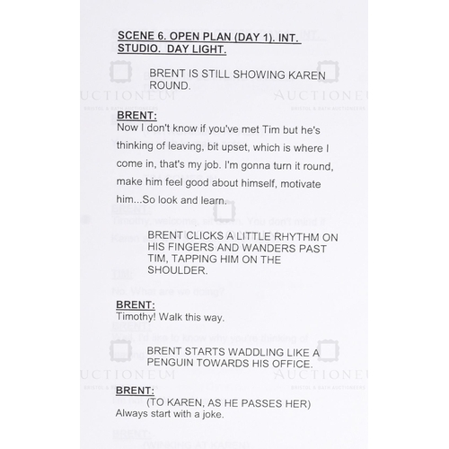 145 - The Office (BBC Sitcom 2001-2003) - an original production used script for the ground-breaking Ricky... 