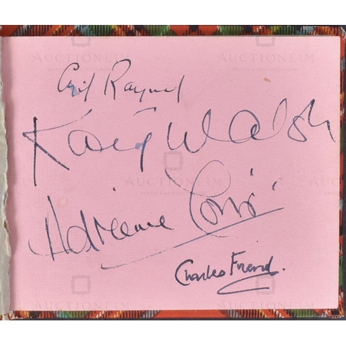 149 - Autograph Album - a vintage c1950s autograph album containing some signatures, notably the owner app... 