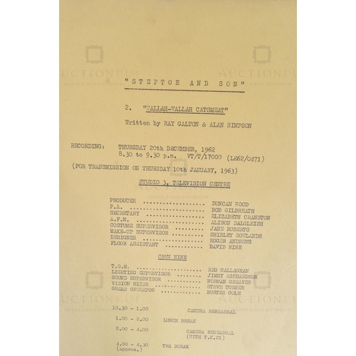 155 - Steptoe And Son (BBC Sitcom 1962-1974) - an original production camera script for the Series 2 episo... 