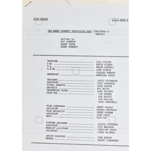 181 - The Kenny Everett Television Show (ITV Sketch Show 1978-1981) - an original production 'Film Script'... 