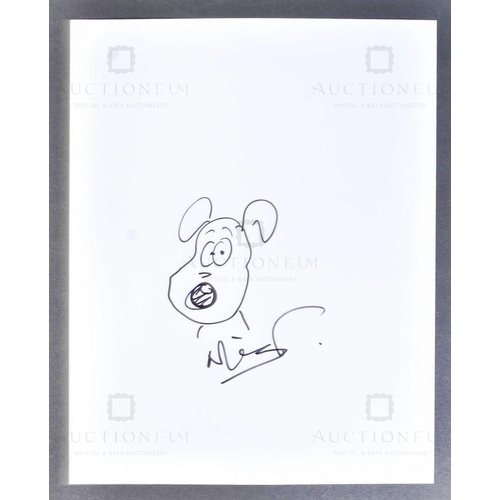 194 - Wallace & Gromit (Aardman Animations animated films) - Nick Park - an original hand drawn sketch of ... 