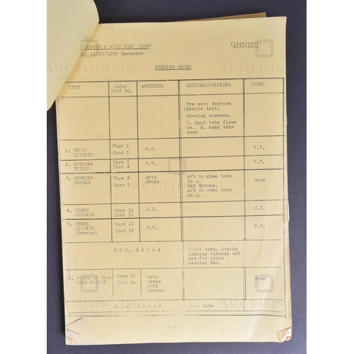 238 - The Morecambe And Wise Show (BBC & ITV 1968-1977) - an original production used camera script for th... 