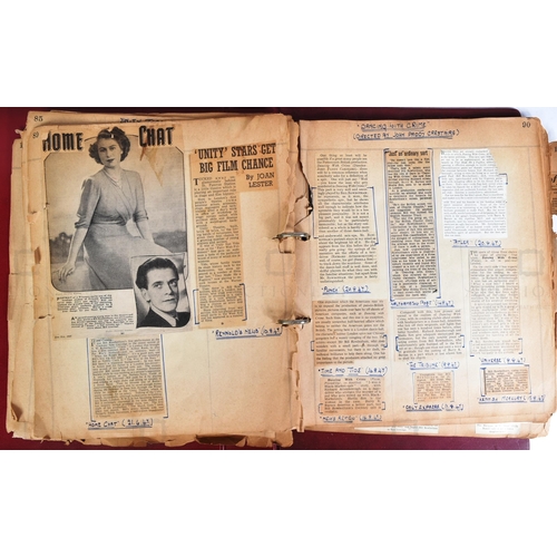 39 - From The Estate Of Bill Owen (1914-1999) - Scrapbook - Bill Owen's earliest scrapbook from his estat... 