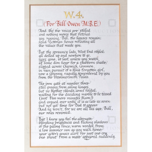 63 - From The Estate Of Bill Owen (1914-1999) - Last Of The Summer Wine - an original handwritten poem 'W... 