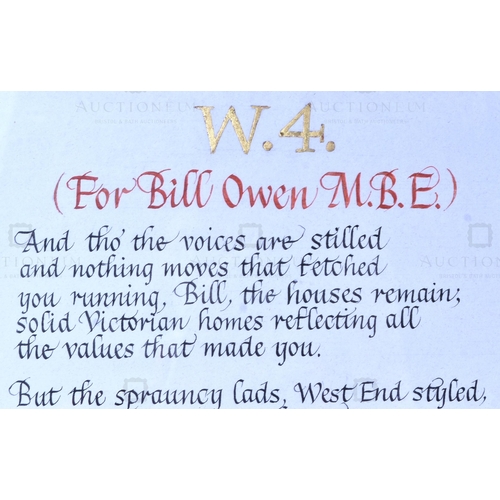 63 - From The Estate Of Bill Owen (1914-1999) - Last Of The Summer Wine - an original handwritten poem 'W... 