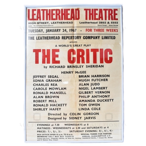 68 - From The Estate Of Tom Owen (1949-2022) - Theatre Posters - a collection of x3 framed theatre poster... 