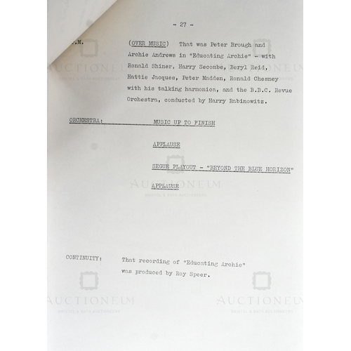 95 - Peter Brough and Archie Andrews In 'Educating Archie' (BBC Radio Programme 1950-1960) - an original ... 