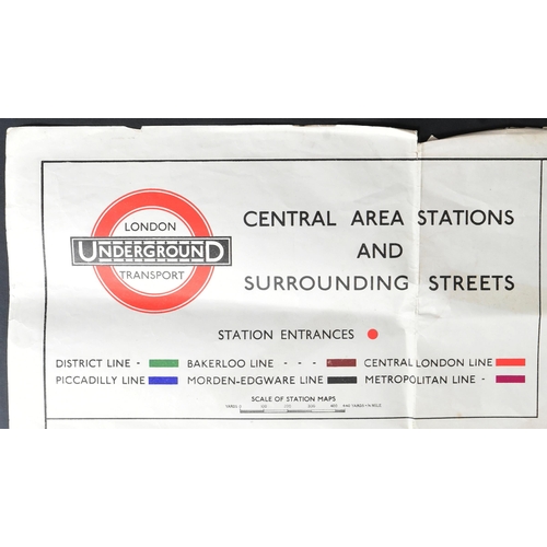 1 - London Underground - a scarce 1935 quad royal sized 'bubble' map of the London Underground, each sta... 