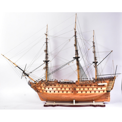 100 - HMS Victory - a museum quality scratch built large scale model of HMS Victory. The hull made of indi... 