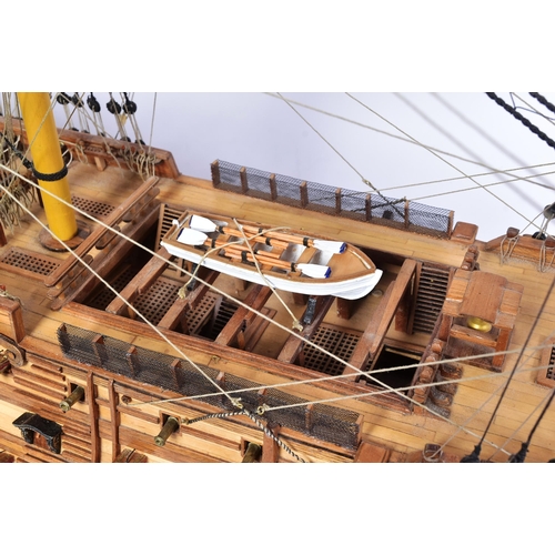 100 - HMS Victory - a museum quality scratch built large scale model of HMS Victory. The hull made of indi... 