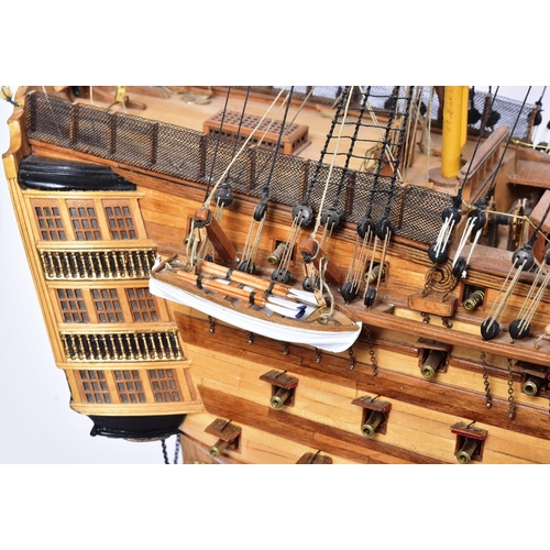 100 - HMS Victory - a museum quality scratch built large scale model of HMS Victory. The hull made of indi... 