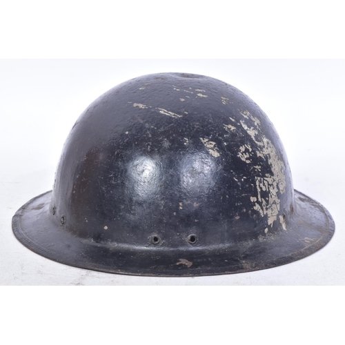 104 - A WWII Second World War British Home Front Brodie helmet. Painted to the inside rim Allen West Brigh... 