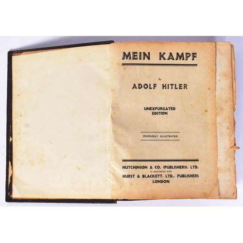 134 - WWII Second World War Interest - an original British 1st / First Edition ' Mein Kampf ' by Adolf Hit... 