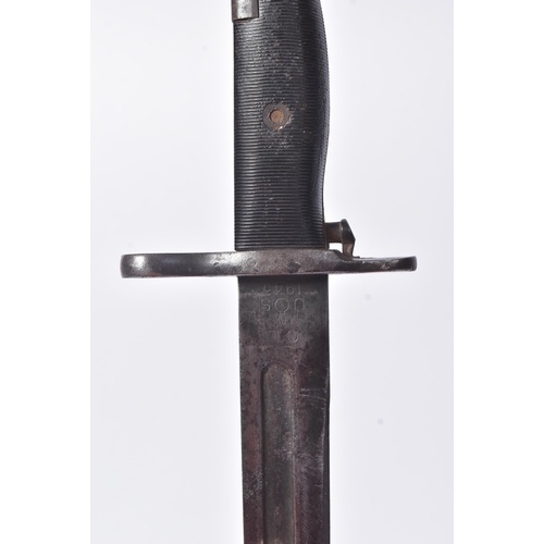 135 - A WWII Second World War US United States M1-E (experimental) Garand Rifle bayonet. The bayonet havin... 