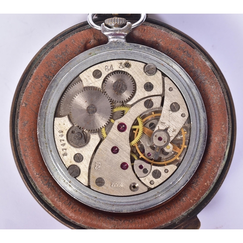 149 - A WWII Second World War Third Reich Nazi German style pocket watch. The stainless steel pocket watch... 