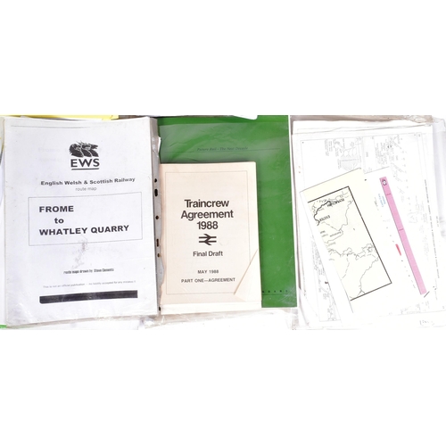 166 - Railwayana - a collection of vintage Train Driver route maps and manuals. Various route learning map... 