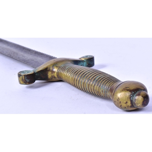 175 - A 19th Century Crimean War period Russian 1834 pattern pioneer side arm. Gladius style sword with a ... 